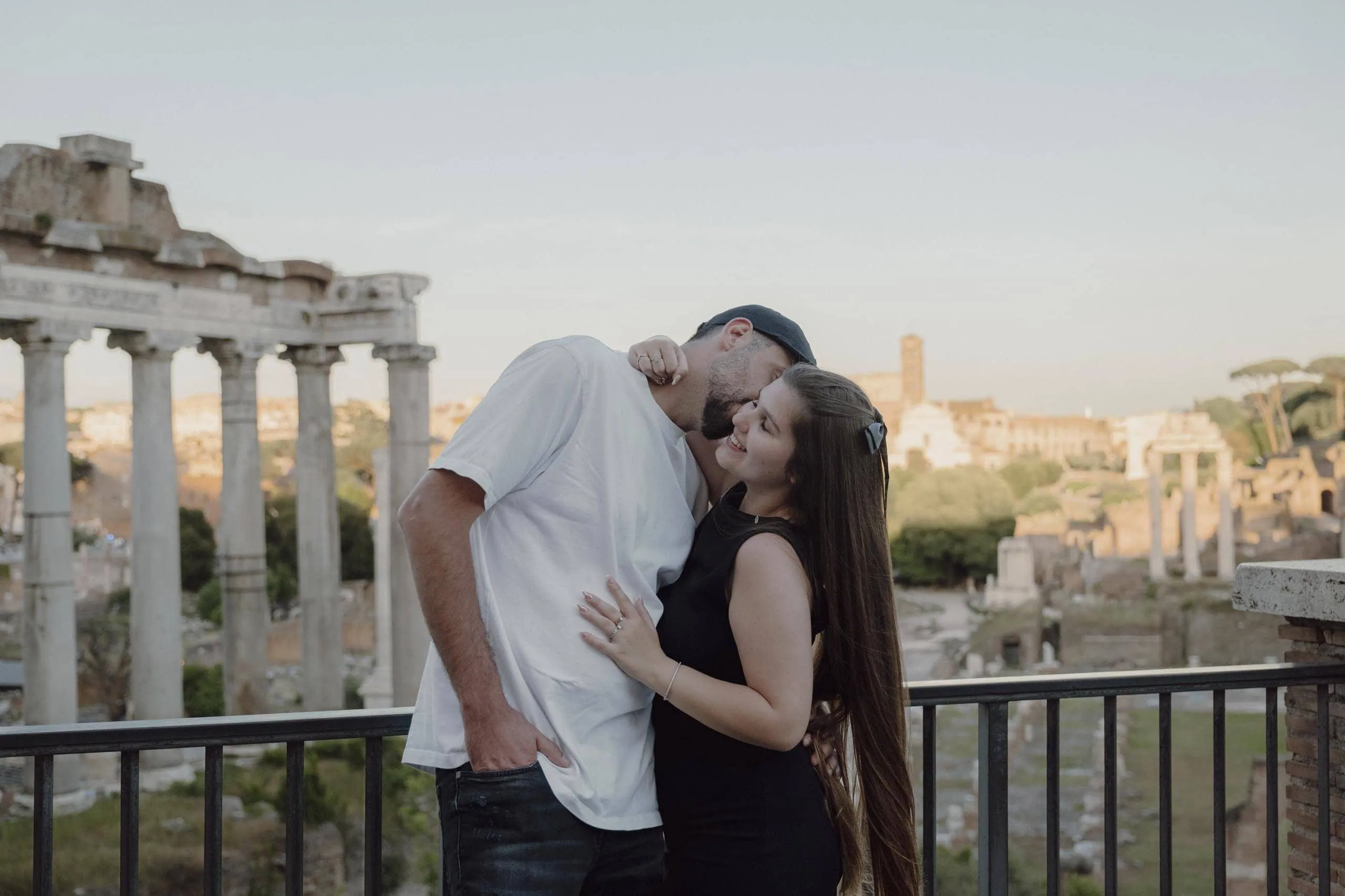 Couple cheek to cheek roman forum - Rome by Finzi
