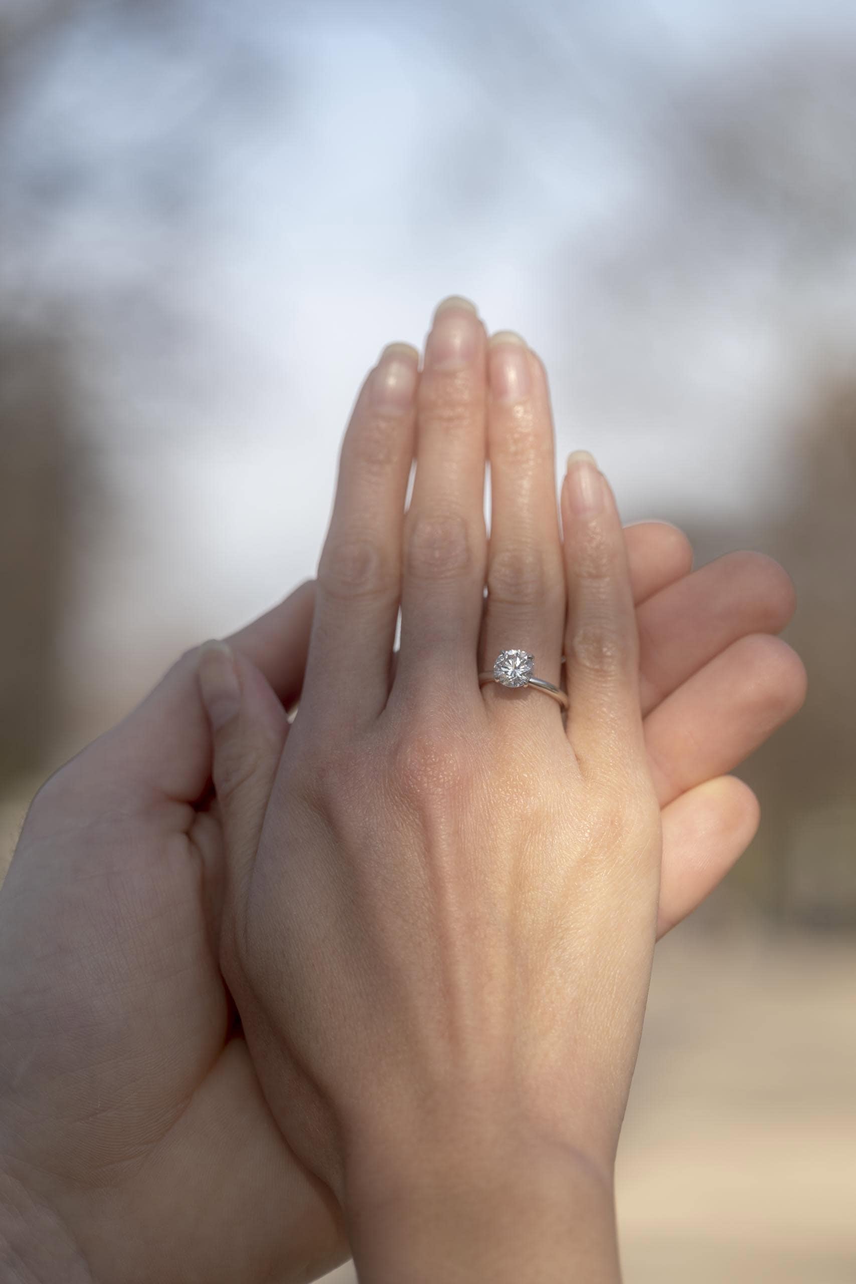 Engagement ring hands closeup Rome - proposals photography in Rome by Finzi