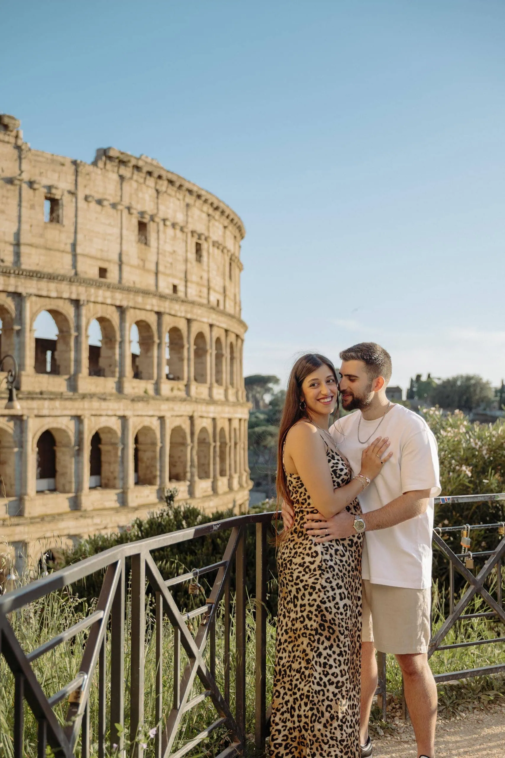 Expecting couple embrace colosseum Rome - Rome by Finzi