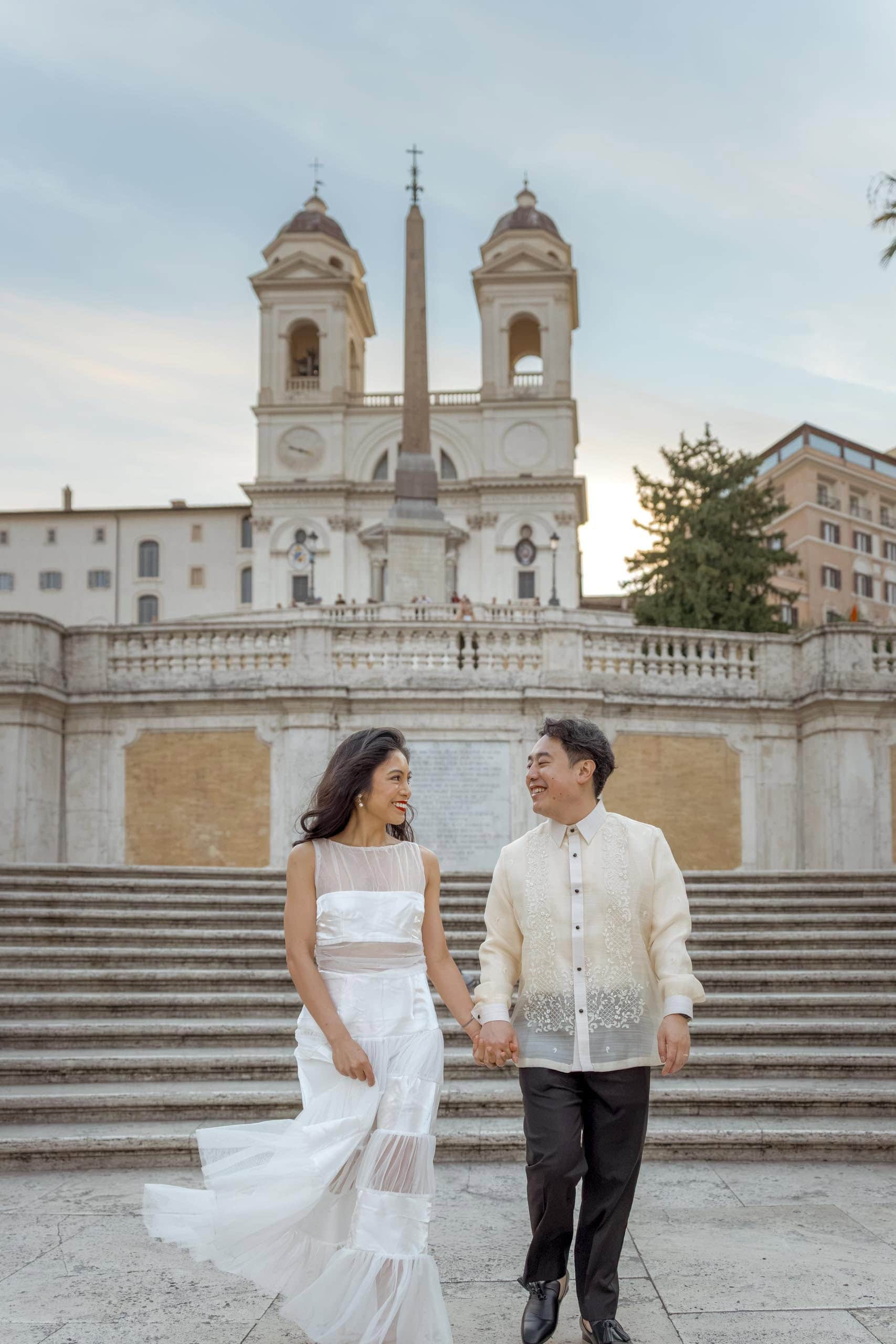 Couples session - Dan & Mika at Spanish Steps, Rome